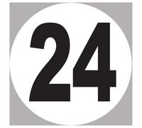 Numéro 24 - 15x15cm - Sticker/Autocollant