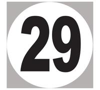 Numéro 29 - 15x15cm - Sticker/Autocollant