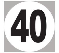 Numéro 40 - 5x5cm - Sticker/Autocollant