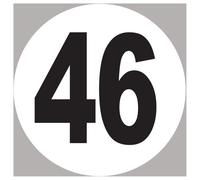 Numéro 46 - 10x10cm - Sticker/Autocollant