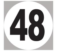 Numéro 48 - 15x15cm - Sticker/Autocollant