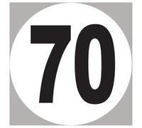 Numéro 70 - 15x15cm - Sticker/Autocollant