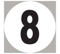 Numéro 8 - 20x20cm - Sticker/Autocollant