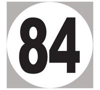 Numéro 84 - 20x20cm - Sticker/Autocollant