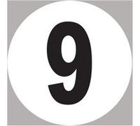 numéro 9 - 10x10cm - Sticker/autocollant G