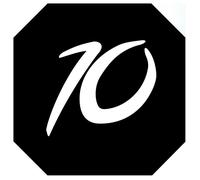 numéro de boite aux lettres 10 - architecte 10x10cm - Sticker/autocollant / Cat. Stickers - Lettres adhesives