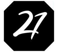 Numéro De Boite Aux Lettres 21 (Architecte 10x10cm) - Sticker/Autocollant