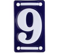 Numéro de maison - BEST FOR BOOTS - Chiffre 9 - Fer émaillé - 11,80 cm de hauteur - 0,04 kg
