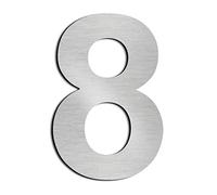 numero de maison chiffres de boite aux lettres acier argenté flottant 12in8