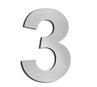 numero de maison chiffres de boite aux lettres acier argenté flottant 8in3 | Haute 20.5cm numero de maison exterieur Home Adresse Inoxydable SUS304 Anti corrosion anti rouille installation facile