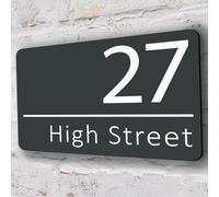 Numéro de Maison en Acrylique Personnalisé Avec Nom de Rue - Fontaine d'Extérieur Moderne, Panneau d'Adresse de Magasin, Plaque Personnalisée - Cadeau