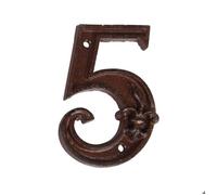 Numéro de maison en fonte Chiffre 5