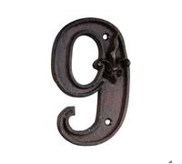 Esschert Design – Numéro de maison – Chiffre 9 – en fonte