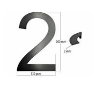 Numéro de maison en métal ""2""
