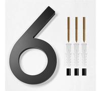 Numero De Maison Exterieur 1PC Floating House Number,Modern Letters Door Alphabet,Home Outdoor Black 3D Numbers Address Door Number Plaques For Wall(6)