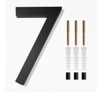 Numero De Maison Exterieur 1PC Floating House Number,Modern Letters Door Alphabet,Home Outdoor Black 3D Numbers Address Door Number Plaques For Wall(7)