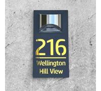 numero de maison exterieur avec lumiere solaire,Plaque numéro d'adresse et nom de rue,plaque boite aux lettres,plaque de maison moderne en acrylique lumineuse à LED pour extérieur,Personnalisable