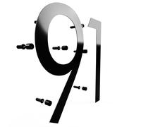 Numéro de maison - Noir - Grande taille - 60 cm - XXL - Moderne - Personnalisable - Installation facile