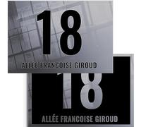 Numéro de Maison | Numéro de rue personnalisable | MIROIR 160 x 110 | Matériaux durables et inoxydables | Fabriqué en France
