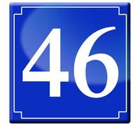 Numéro De Rue 46 (Classique 10x10cm) - Sticker/Autocollant