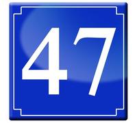 Numéro De Rue 47 (Classique 10x10cm) - Sticker/Autocollant