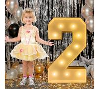 Numéro lumineux de chapiteau de 7 m, grand panneau LED pour fête, décorations d'anniversaire, remise de diplôme, bal, fête prénatale (numéro 2)