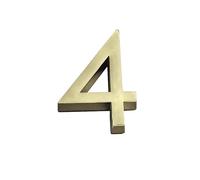 NuméRo Maison Numéro de maison extérieur autocollant signes lettres adhésives 60 Mm porte Alphabet noir chiffres adresse plaque signalétique(4-Bronze)