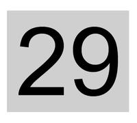 Numero pour Boite aux Lettres 60x50mm ARGENT
