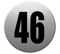 Numéroderue46 - Gris Brossé 10x10cm - Sticker/Autocollant