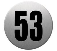 Numéroderue53 - Gris Brossé 10x10cm - Sticker/Autocollant
