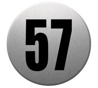 Numéroderue57 - Gris Brossé 10x10cm - Sticker/Autocollant