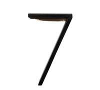 numéros de maison, Lettres de numéro maison flottantes 127 mm, grande lettre l'alphabet porte moderne for et extérieur, 5 pouces, chiffres noirs, plaque d'adresse 0-9, AB(7)