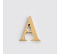 Numéros de maison pour lettres autocollantes extérieures, numéro d'adresse | 4.5CM Nombres de maison modernes en or et laiton de, panneaux d'adresse pour cour, décorations de boîte aux lettres pour(A)
