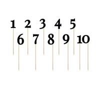 NUMÉROS DE TABLE 1 À 10 NOIR 24-26CM