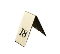 Numéros de Table debout Double face creux, 5 pièces, plaques signalisation bureau, Restaurant, café, Bar, marqueur en laiton, carte siège réservée Pour Mariages, Restaurants(18)