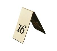 Numéros de Table debout Double face creux, 5 pièces, plaques signalisation bureau, Restaurant, café, Bar, marqueur en laiton, carte siège réservée Pour Mariages, Restaurants(16)