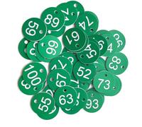 Numéros de table en plastique, Étiquettes numériques rondes gravées en ABS, 100 1-100, marqueurs de plantes jardin ruche avec trou