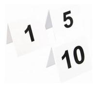 Numéros de table en plastique Olympia - Le lot de 1 à 10 - - Plastique G