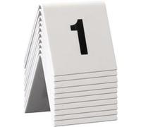 SECURIT - Lot de 10 Numéros de Table de 1 à 10 - Empilables - Pour Café, Bar, Restaurant, Hôtel - Acrylique - 5,2 x 5,2 x 4,5 cm - Coloris Blanc