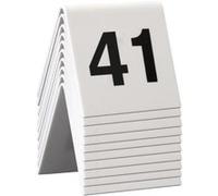Securit Plaques de table TN-41-50 acrylique blanc 4 x 4 x 5 cm lot de 10