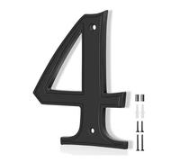 Numéros Maison Flottants Modernes 5 Pouces Avec Vis, Numéro Porte En Alliage Zinc Métallique, 125 Mm, Numéro D'adresse Noir Pour Boîte Aux Lettres, Enseigne Décorative Extérieure, Hôtel(4)
