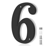 Numéros Maison Flottants Modernes 5 Pouces Avec Vis, Numéro Porte En Alliage Zinc Métallique, 125 Mm, Numéro D'adresse Noir Pour Boîte Aux Lettres, Enseigne Décorative Extérieure, Hôtel(6)