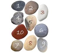 Numéros Table Effet Galet 1 À 10 (10 Fois Env.6/7cm De Diamètre) - Sticker/Autocollant