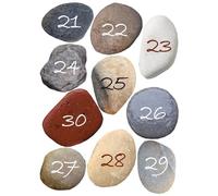 Numéros Table Effet Galet 21 À 30 (10 Fois Env.6/7cm De Diamètre) - Sticker/Autocollant
