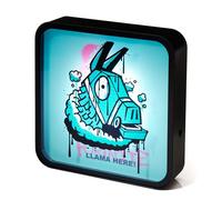 Numskull Lampe LED en acrylique Fortnite officielle - Boîte lumineuse Llama - À poser ou à fixer au mur - Alimentation USB ou piles - Hauteur 22 cm