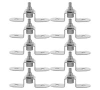 NUOBESTY 10 Pièces Crochet Suspendre au Plafond en Fer Argenté, Support Robuste à Bord Carré pour Accrochage Facile Œuvres D'art et Lampes Suspendues en Décoration et Bureaux