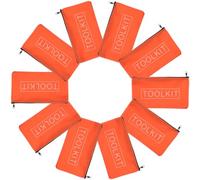 NUOBESTY 10 Pièces Pochette à Outils en Toile Oxford, Pliable, Zippée, | Poignée Renforcée Épaisse, Format Plat et Fin, Usage Atelier ou Extérieur, Rangement Simple