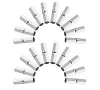NUOBESTY 100 Pièces Connecteur de Jonction Tubulaire Réparation de Fils Pratique en Cuivre Argenté Structure Tubulaire Symétrique Double Extrémité pour Environnements Industriels