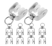 NUOBESTY 10pièces Lot de Poulies pour Rail de Rideau Métal Support et Coulissage Fluide pour Fenêtres et Portes Accessoires Installation Polyvalents pour Maison et Bureau