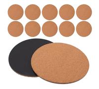NUOBESTY 12 Pièces Protège-Pots de Fleurs Rond en Liège Marron | -pot Absorbant, Protection des Surfaces, Usage la Cuisine et Terrasse, Entretien Simple, Format Compact